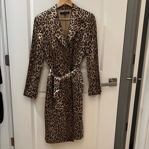 Anne Klein silk leopard jacket